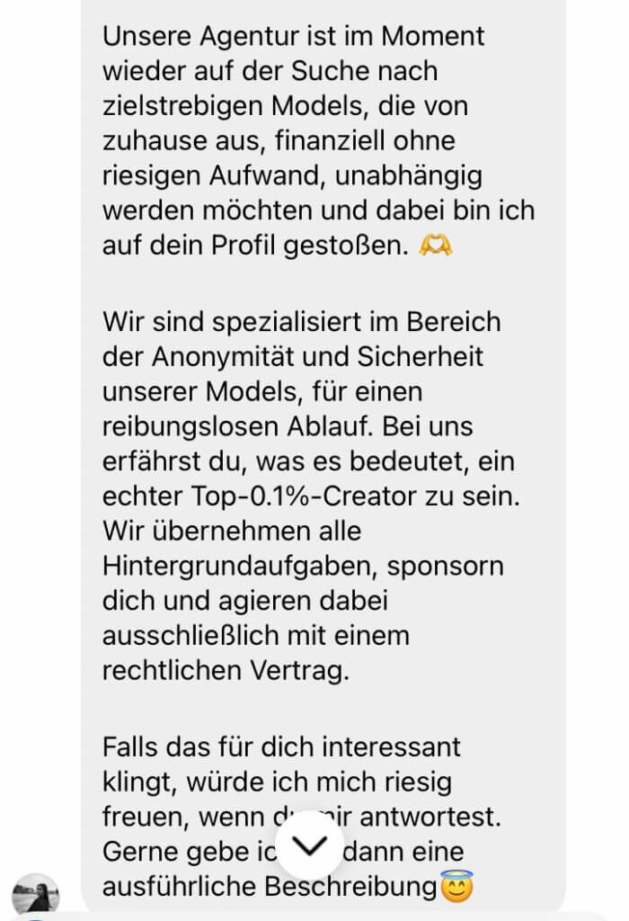 Anwerbung und Ausbeutnug auf OnlyFans