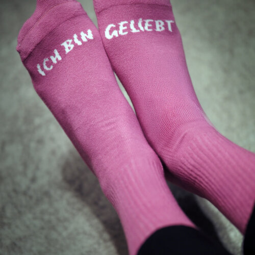 "Ich bin geliebt" Socken